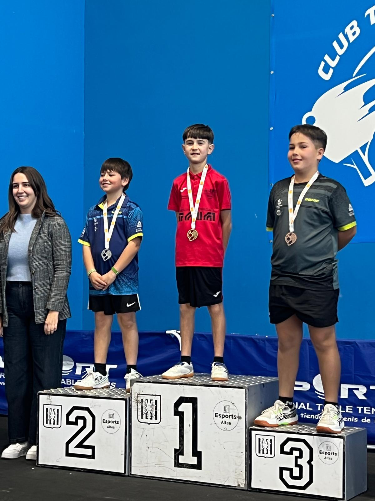 Podio infantil y juvenil en campeonato